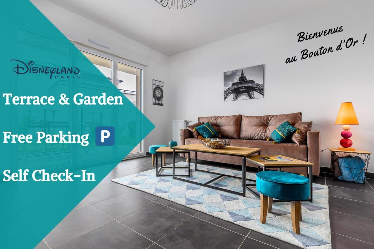King Size Bed - Free Private Parking - Garden & Terrace - 14Min From Disneyland แฟร์ริแอร์-ออง-บรีย์ ภายนอก รูปภาพ